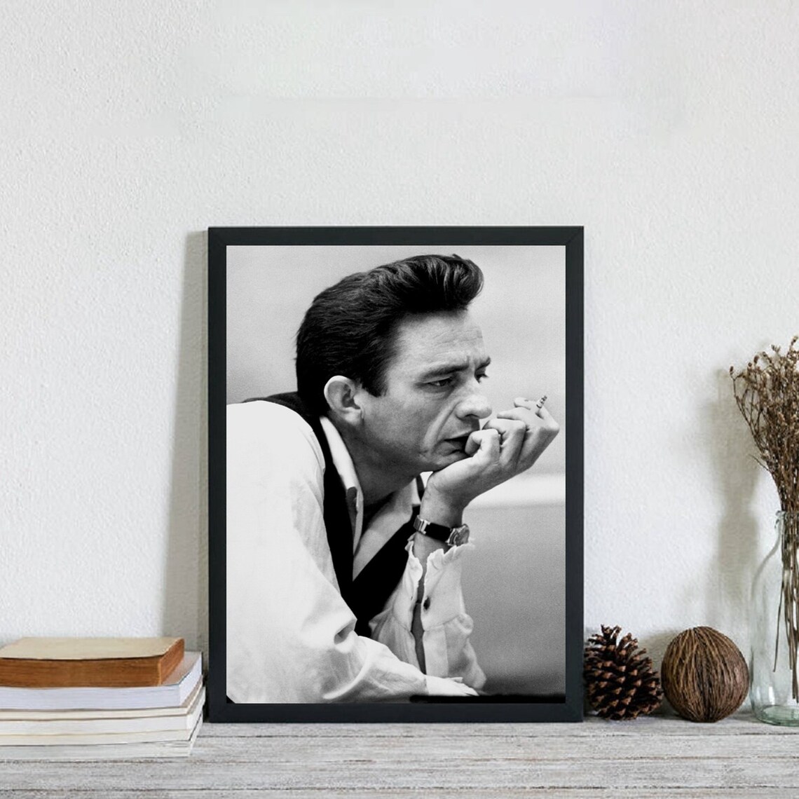 Johnny Cash Music Poster Canvas Wall Art Home Decor No Frame Etsy