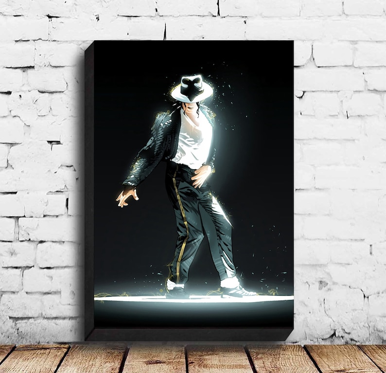 Michael Jackson Music Poster Canvas Wall Art Home Decorcpx343 Etsy