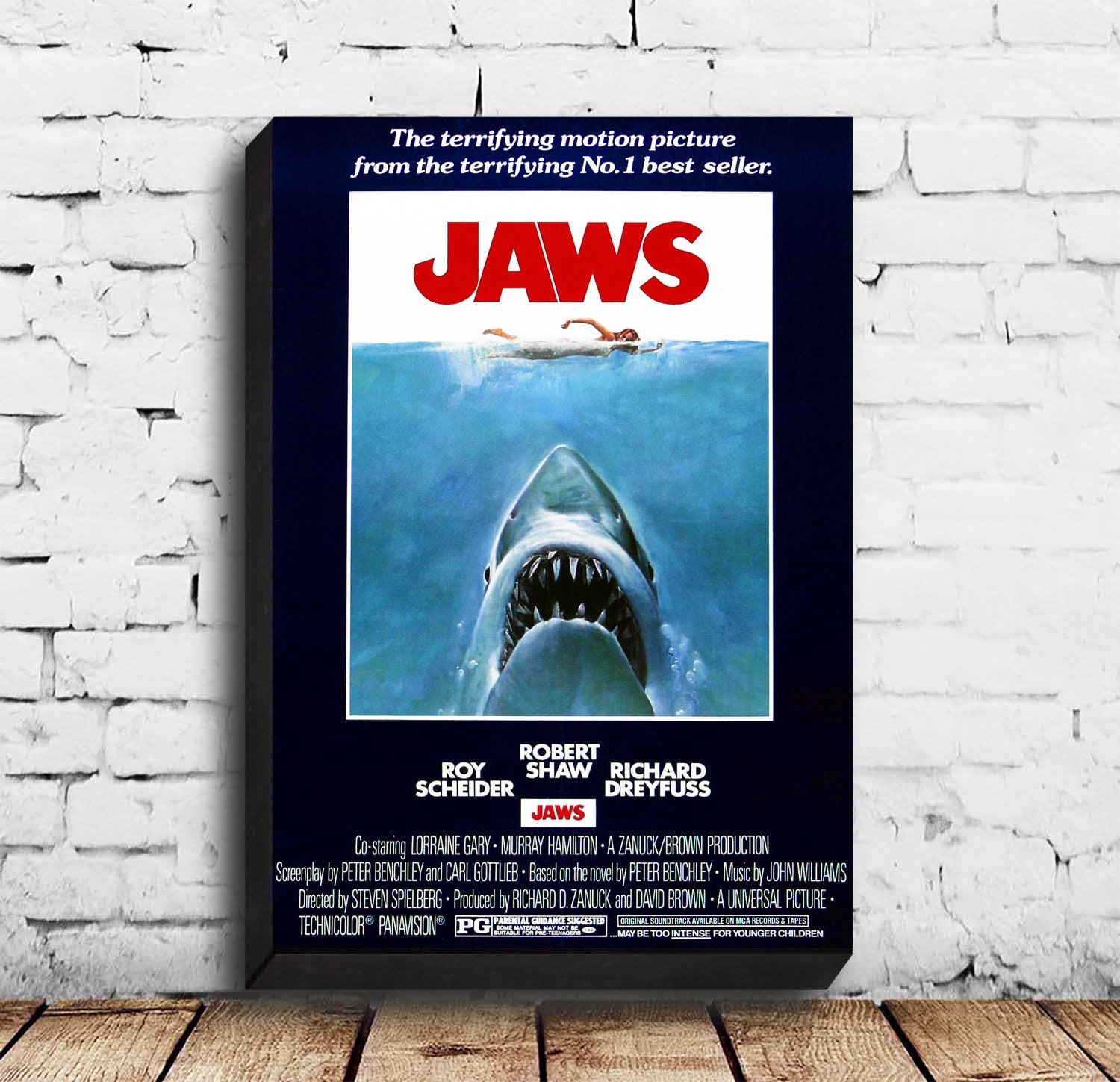 Jaws Classic Movie Poster Canvas Wall Art Home Decor No Frame Etsy