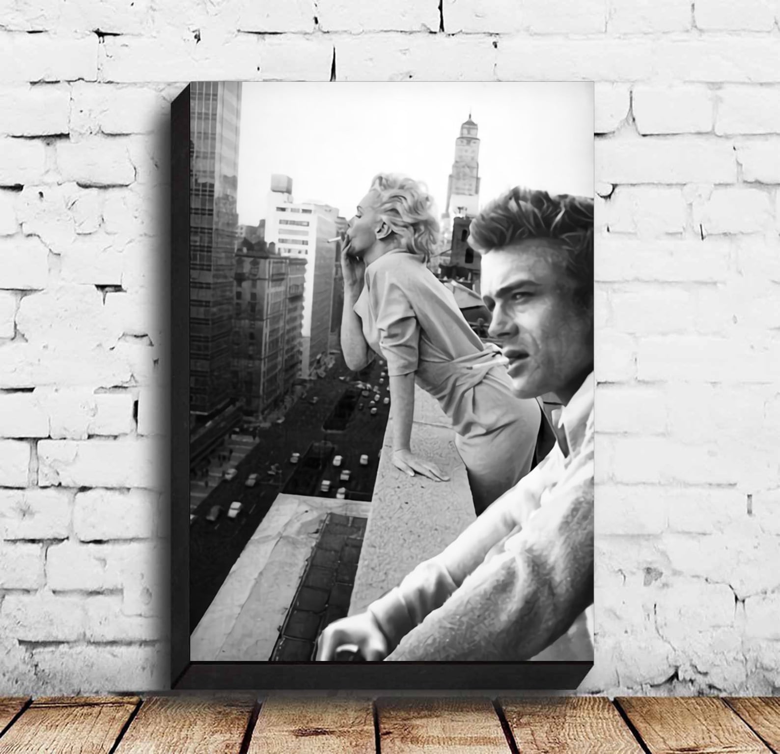 Marilyn Monroe and James Dean Poster Canvas Wall Art Home | Etsy