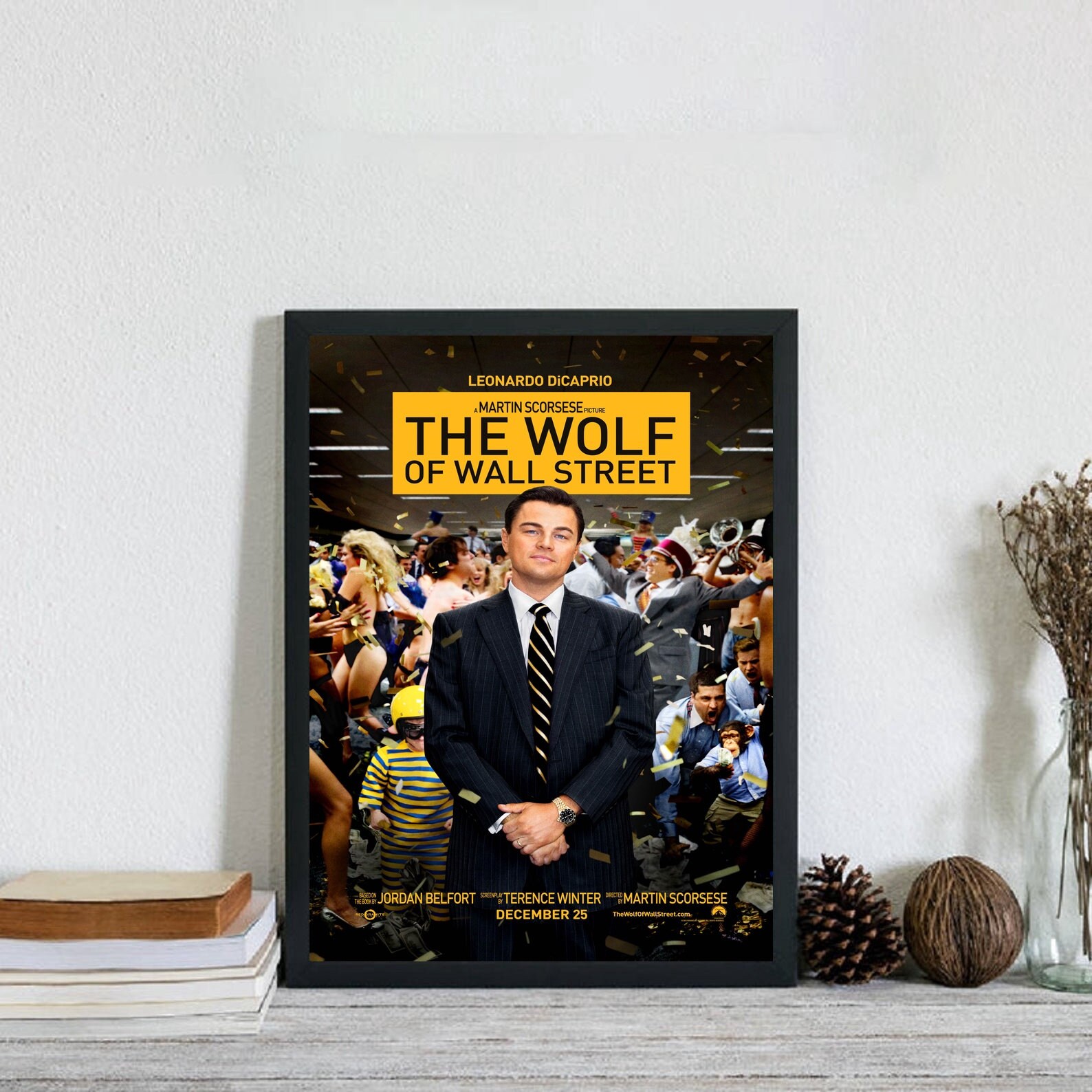 The Wolf of Wall Street Movie Poster Canvas Wall Art Home Etsy