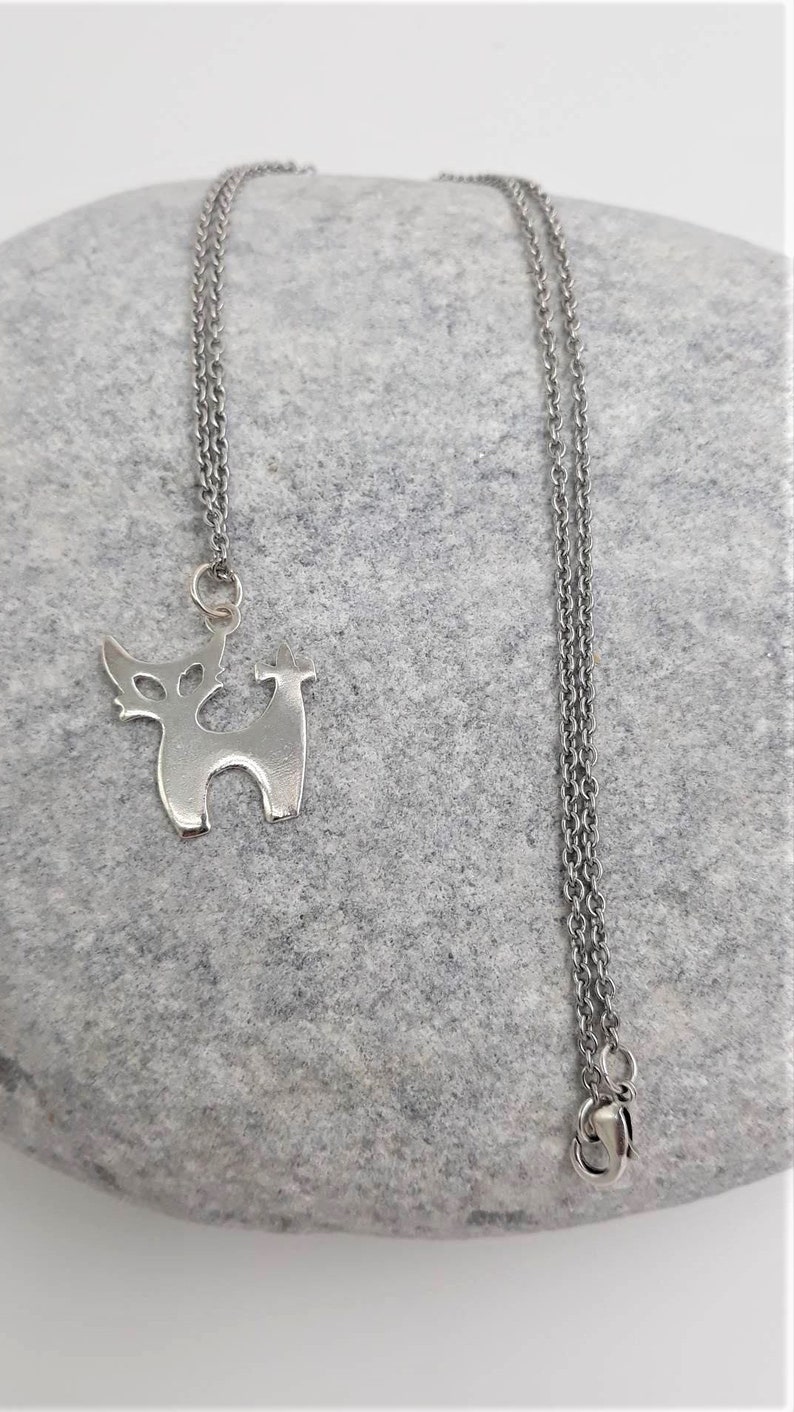Katthalsband i sterlingsilver, minimalistiskt kattungehänge bild 6
