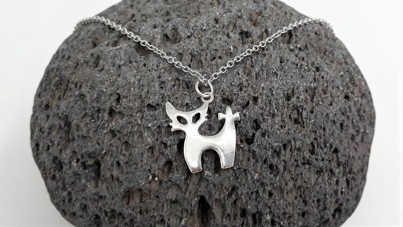 Katthalsband i sterlingsilver, minimalistiskt kattungehänge bild 3