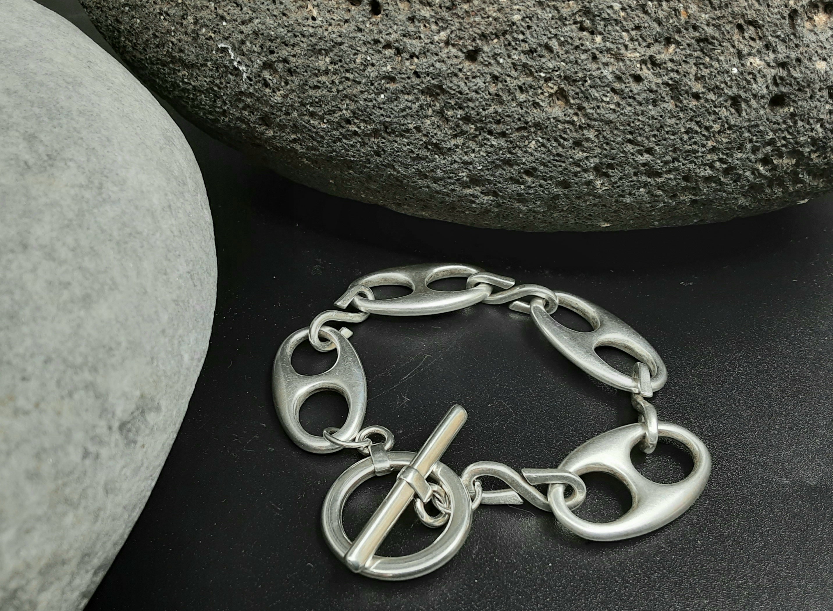 Infinity Oval Link Chain Bracelet, Statement T Clasp Chunky