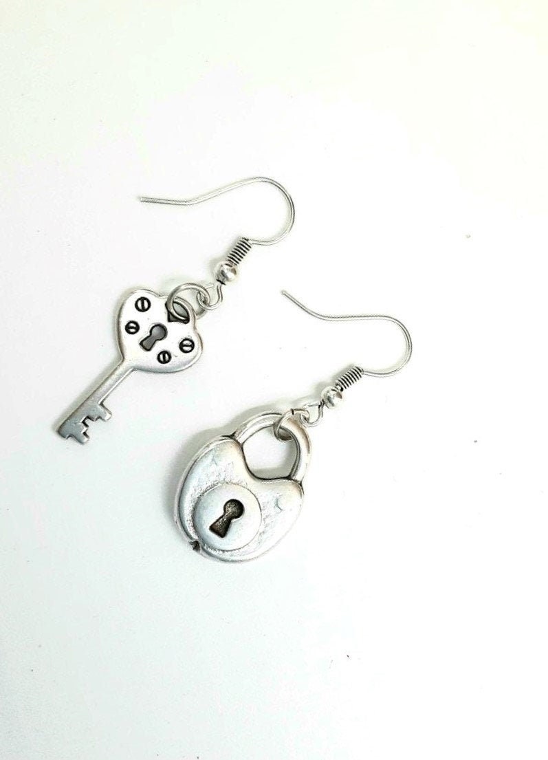 Orecchini Pendenti A Lucchetto Con Pavé Di Strass – Gioielli Boho Vintage In Argento, Regalo Per Donne