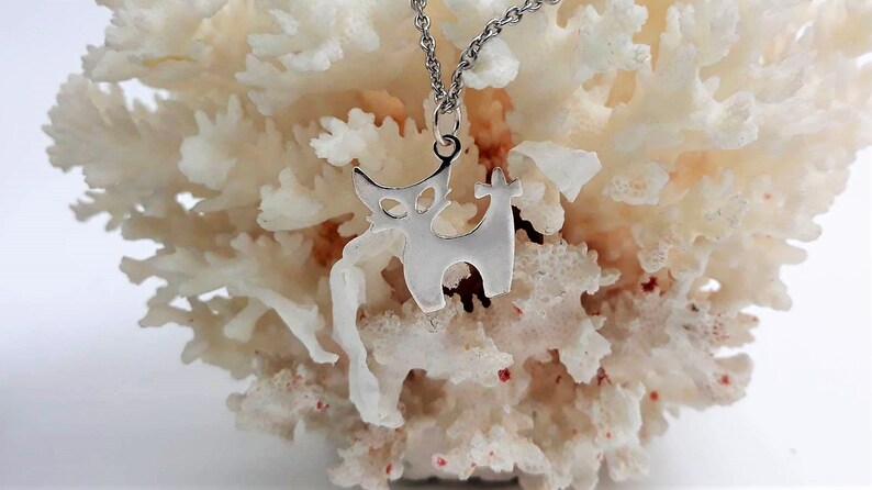Katthalsband i sterlingsilver, minimalistiskt kattungehänge bild 5