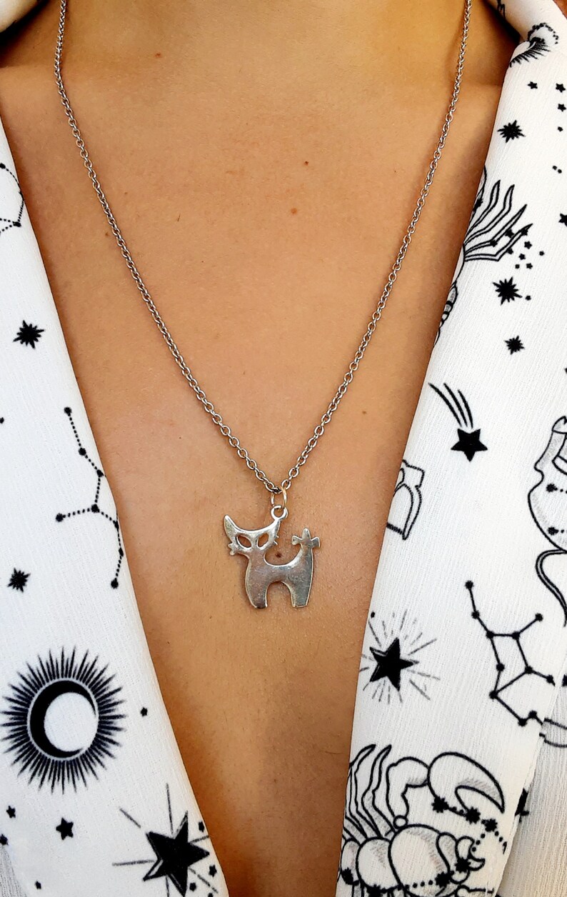 Katthalsband i sterlingsilver, minimalistiskt kattungehänge bild 10