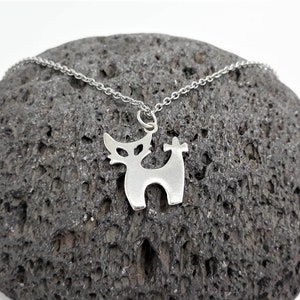 Katthalsband i sterlingsilver, minimalistiskt kattungehänge bild 8