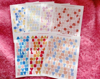Matte Bubble Letter Stickers #5