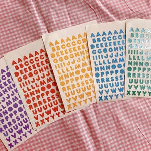 Holographische Kreide Sammlung Brief Aufkleber