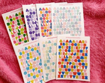 Matte Bubble Letter Sticker Collection #3