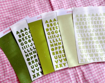 Matte Matcha Bubble Letter Collection