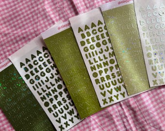 Holographic Matcha Bubble Letter Collection