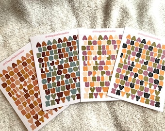 Matte Fall Collection Letter Stickers *NEW