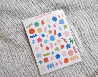 Scribbled deco stickers