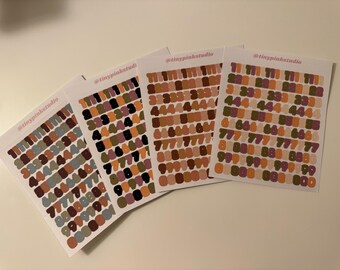 Matte Bubble Number Stickers Fall #1