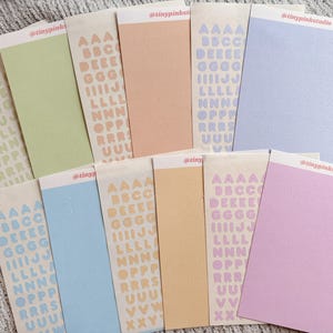 Colección de letras de burbujas de primavera mate