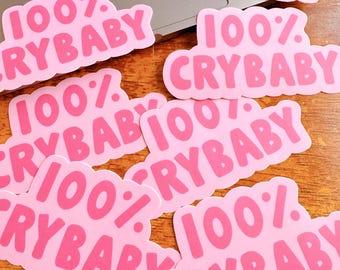 100% CRYBABY Vinyl Sticker