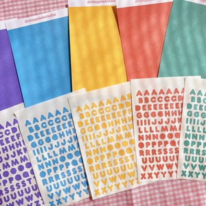 Matte Crayon Collection Letter Stickers