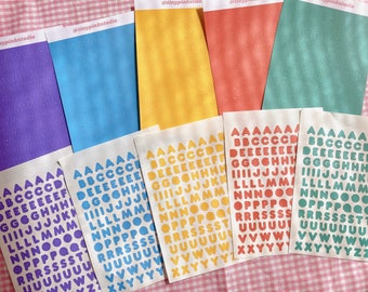 Matte Crayon Collection Letter Stickers