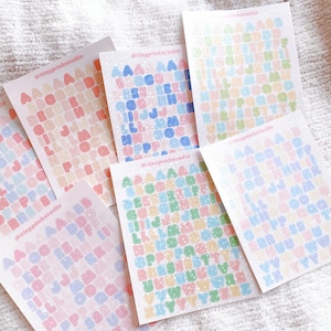 6 Sheets Alphabet Stickers Self Adhesive Letter Stickers