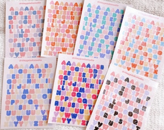 Holographic Bubble Letter Stickers #2 NEW
