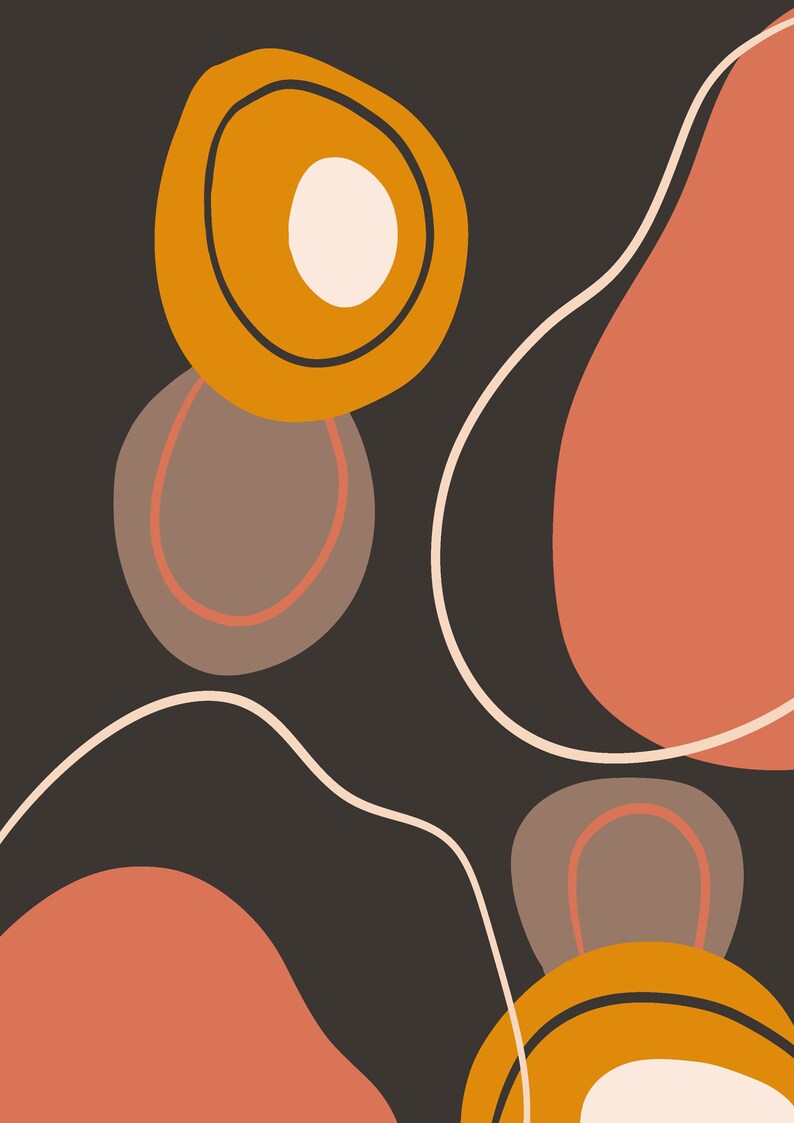 Abstract Cat Lover Print
