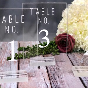 Acrylic Table Numbers, Table Numbers, Modern Table Numbers, Wedding Table Numbers, Table Numbers with Stand