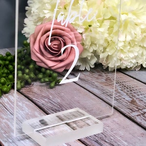 Acrylic Table Numbers, Table Numbers, Modern Table Numbers, Wedding ...