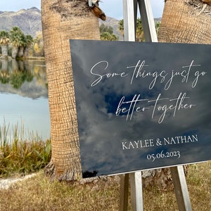 Welcome Wedding Sign, Acrylic Welcome Sign, Wedding Sign, Personalize Wedding Sign, Modern Wedding Sign, Modern Welcome Sign