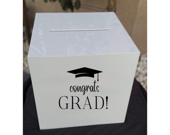 Personalized Acrylic Graduation Card Box with Lock & Key