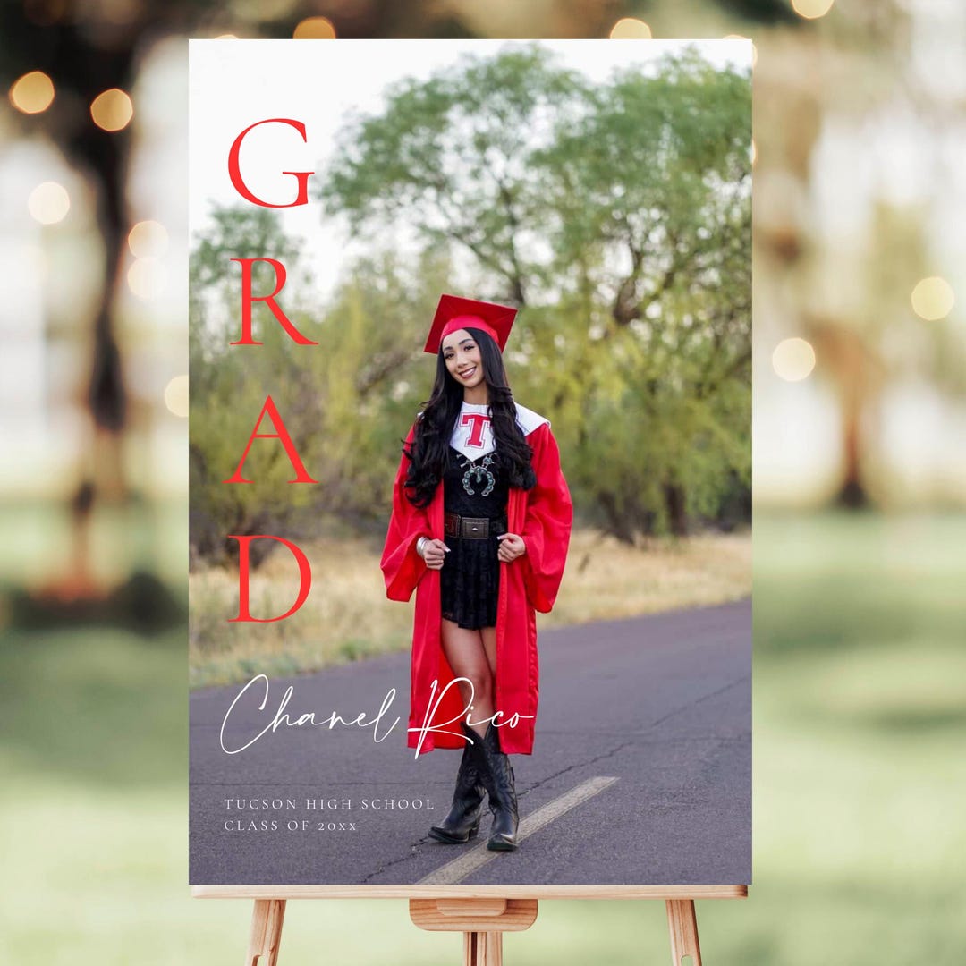 Graduation Photo Both Sign Graduation Sign, Custom Graduation Sign, Welcome Sign, Photo Sign ...