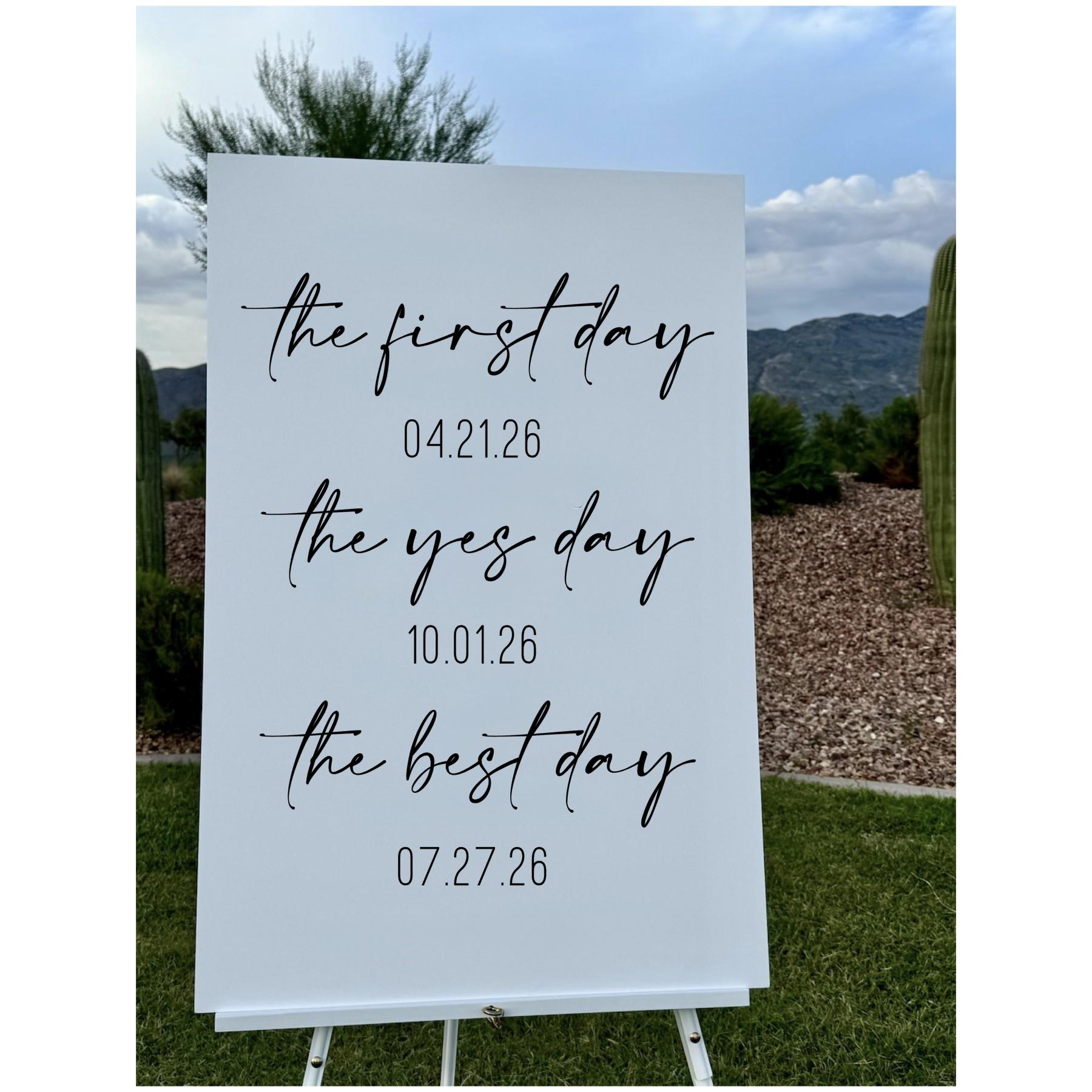 Custom Acrylic Wedding Date Sign, Engagement Gift - Etsy