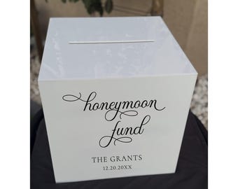 Personalized Acrylic Wedding Card Box with Lock and Key
