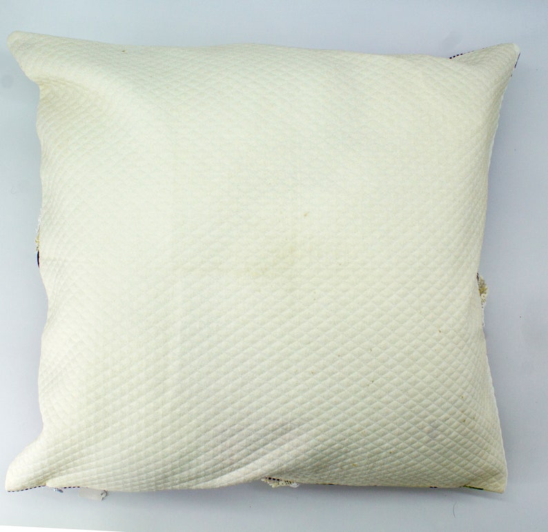 Vintage Pillow, Floral Cotton, White Lace Pillow, Purple Floral Cotton