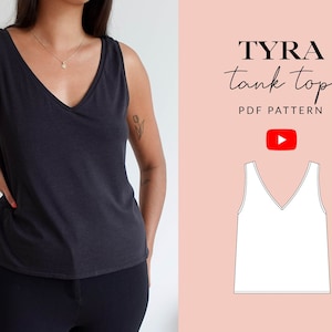 Tank Top Sewing Pattern Sizes 6-32 Tyra Tank Digital PDF - Etsy