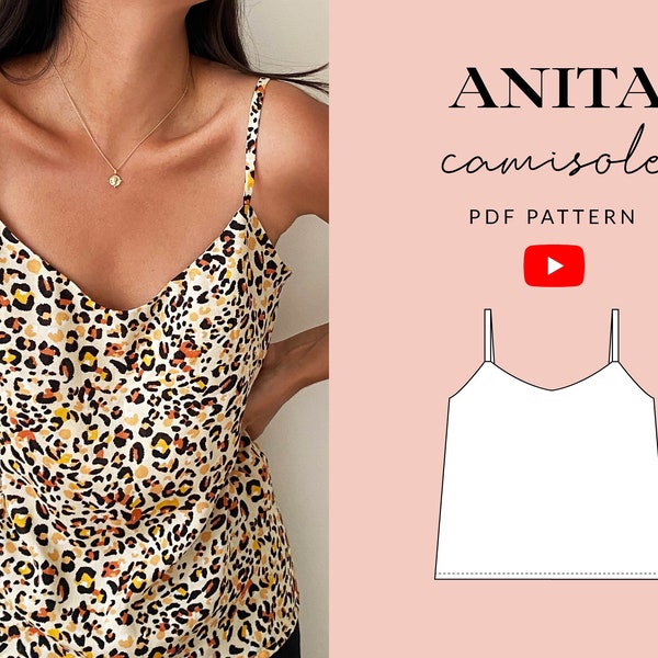 Modello di cucito Anita Camisole PDF / Taglie 6-24 / Download istantaneo / Tammy Handmade