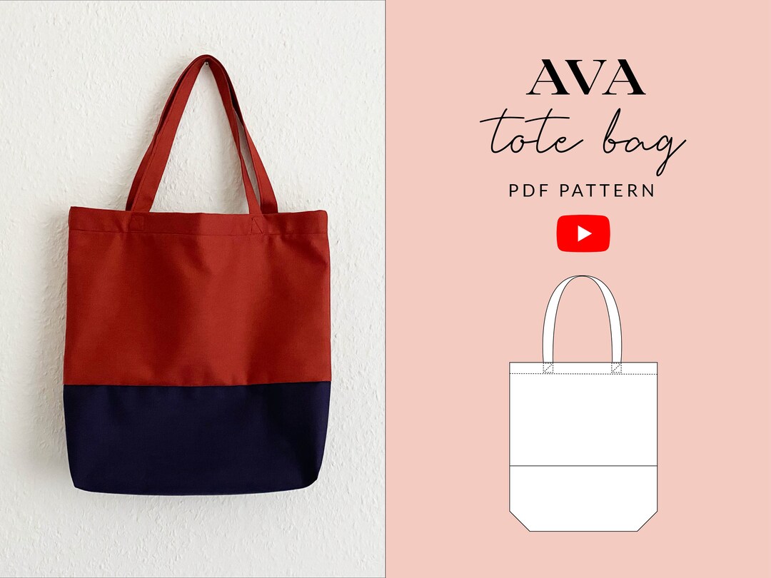 Tote Bag Easy PDF Sewing Pattern | Sewing Gift | Christmas Gift DIY ...