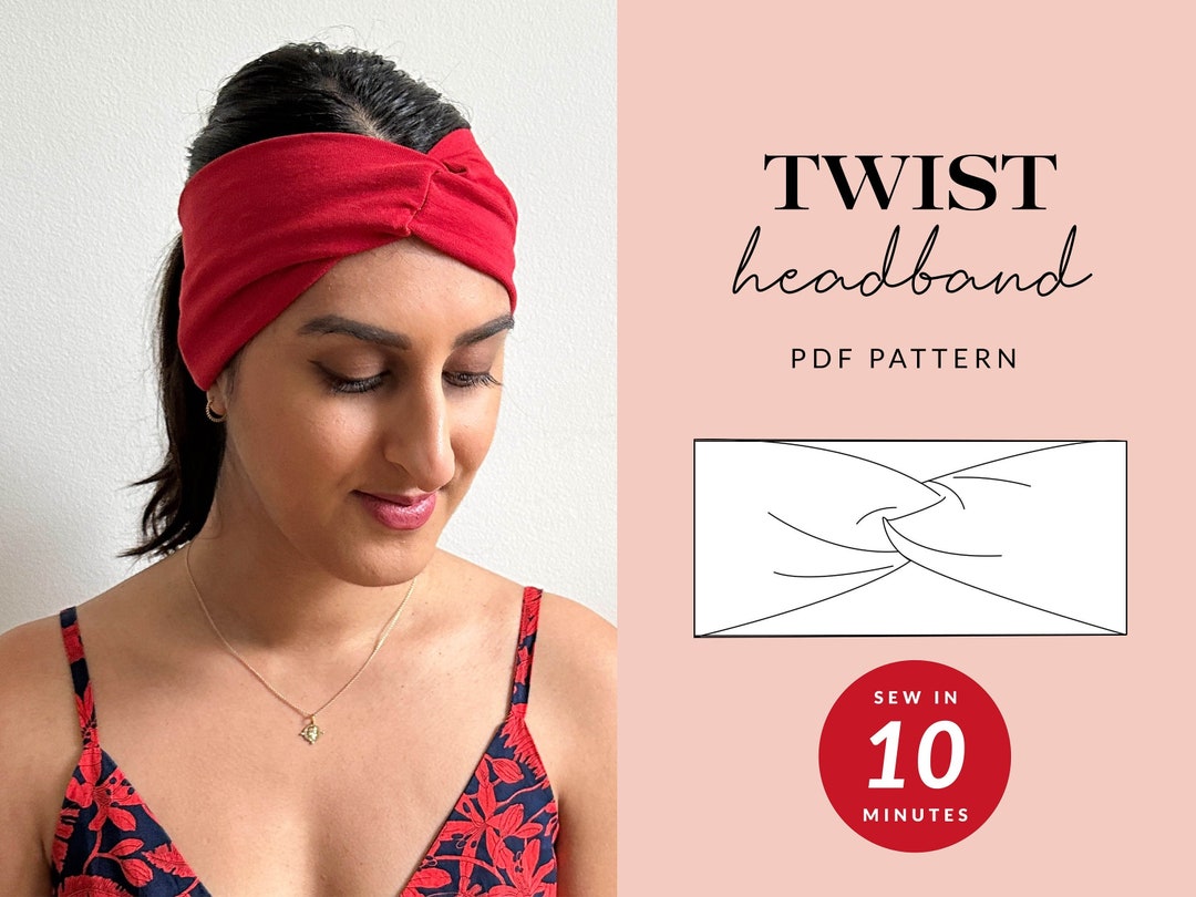 Twist Headband Sewing Pattern 2 Sizes Teen Adult Ear Warmer Pattern