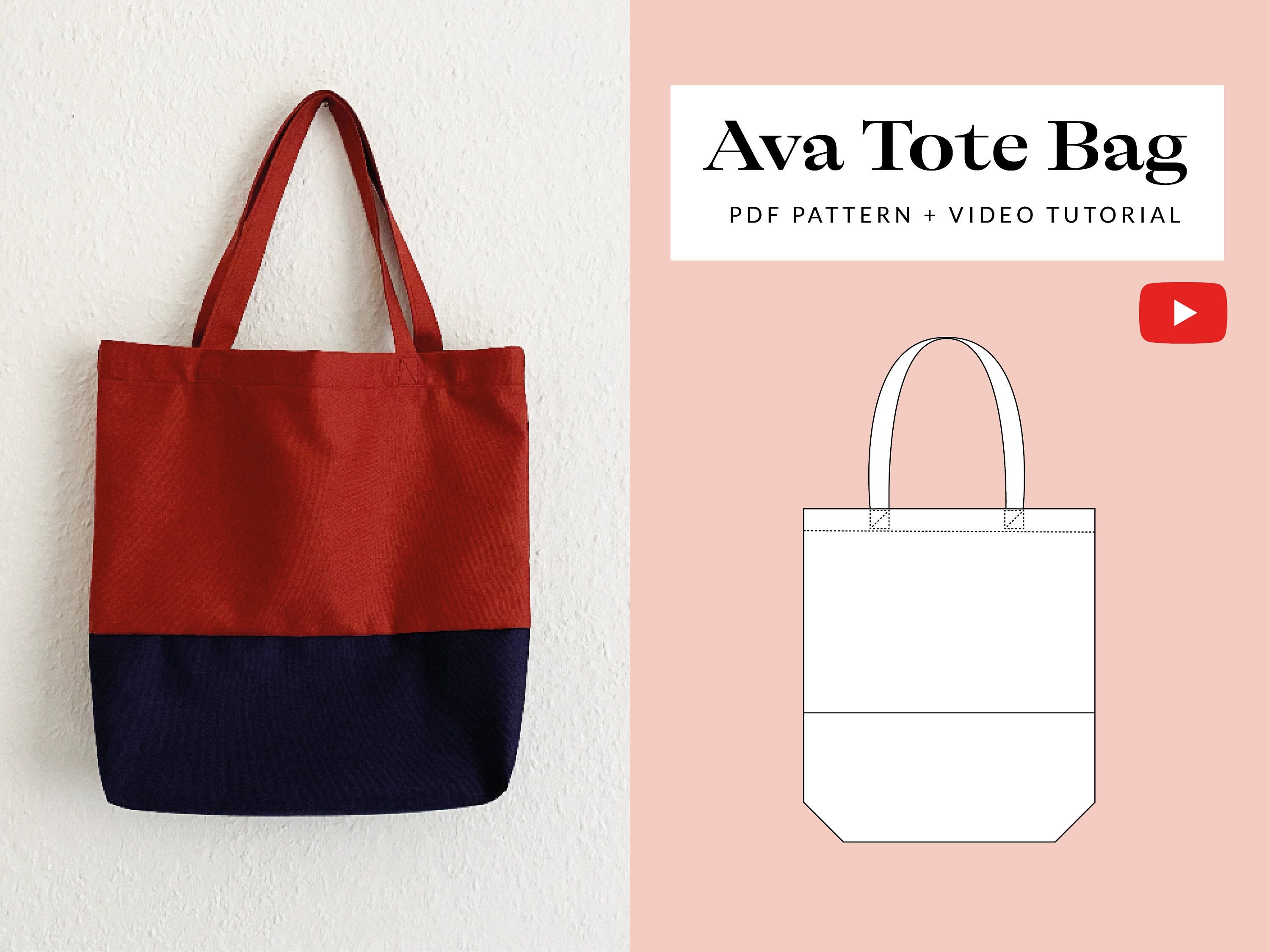 Tote Bag Easy PDF Sewing Pattern Sewing Gift Christmas - Etsy
