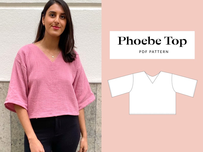 Phoebe Top Sewing Pattern PDF Sizes 6-24 Loose Floaty Top - Etsy