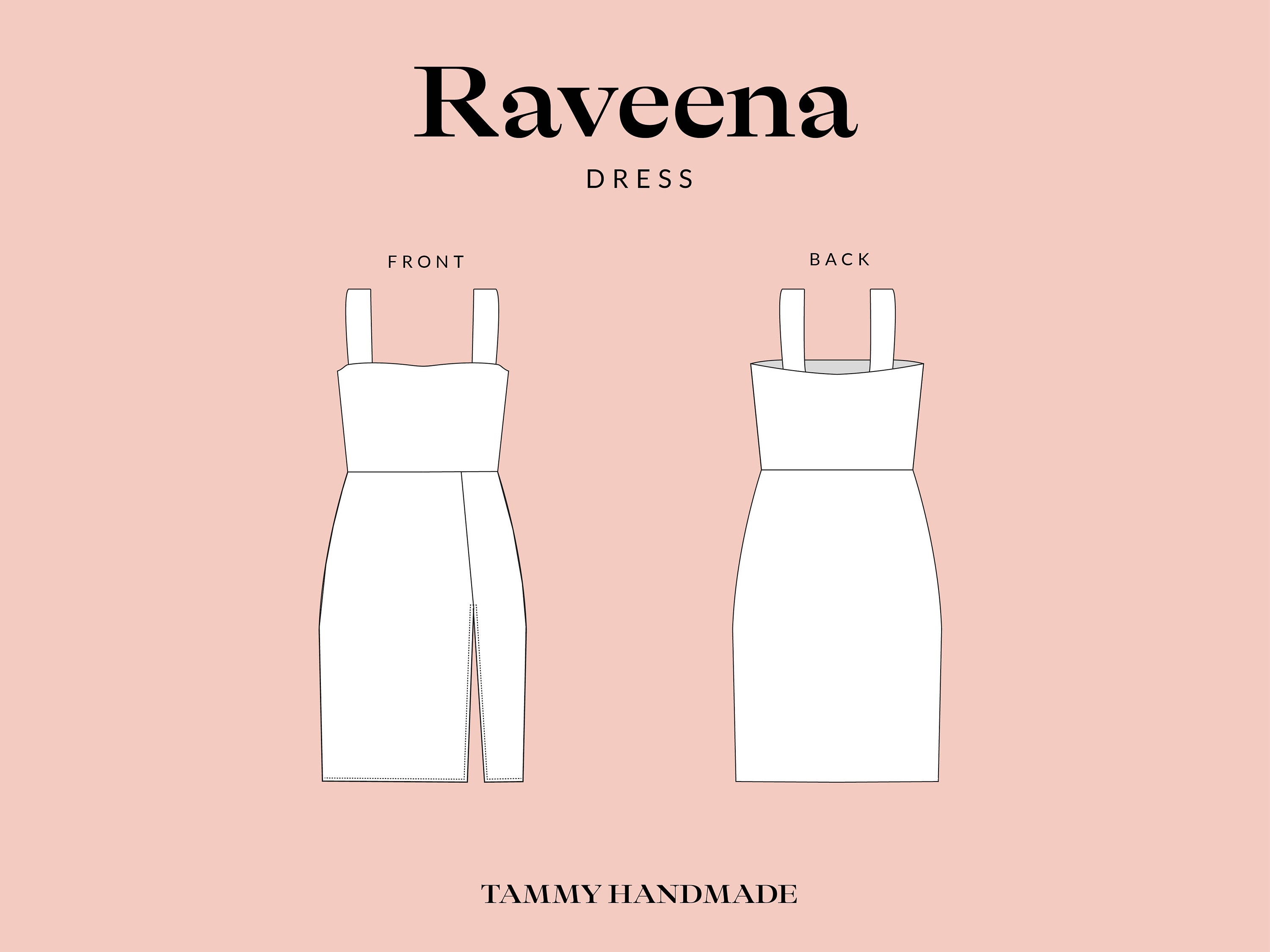Raveena Dress Sewing Pattern PDF | Sizes 6-32 | Size Inclusive | Video  Tutorial | Stretch Fitted Square Neck Bodycon Dress | Leg Slit Summer -  Etsy Canada