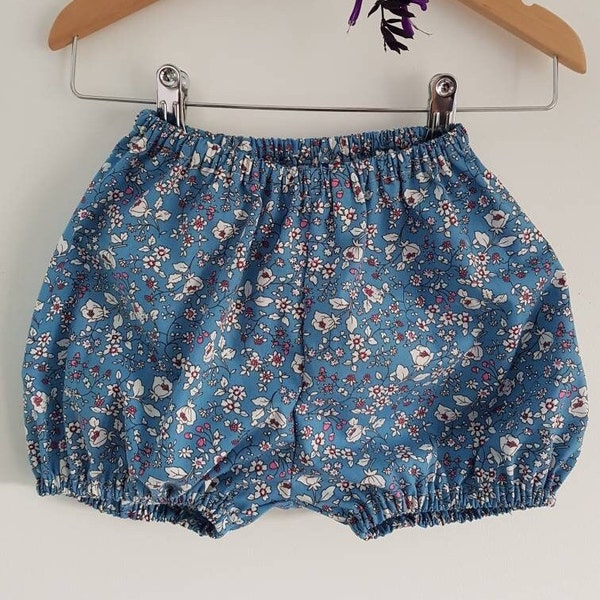 Bloomer Bohème chic bébé enfant  style Liberty rose ou bleu 3 à 36 mois