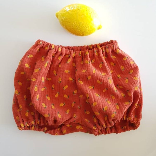 Bloomer double gaze de coton Bio / citron / jaune