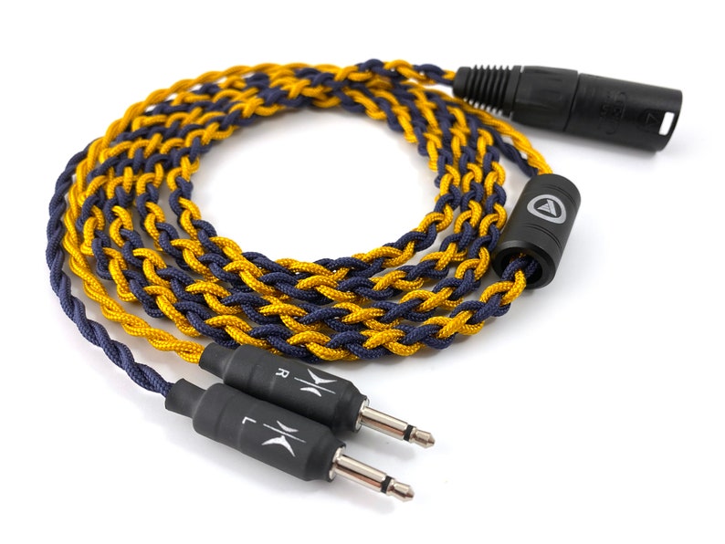 Dual 3.5mm OFC Headphone Cable Braided Customizable Colors Etsy