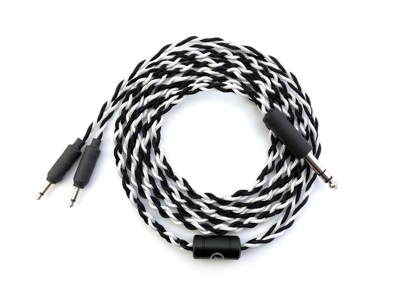 Dual 3.5mm OFC Headphone Cable Braided Customizable Colors Etsy