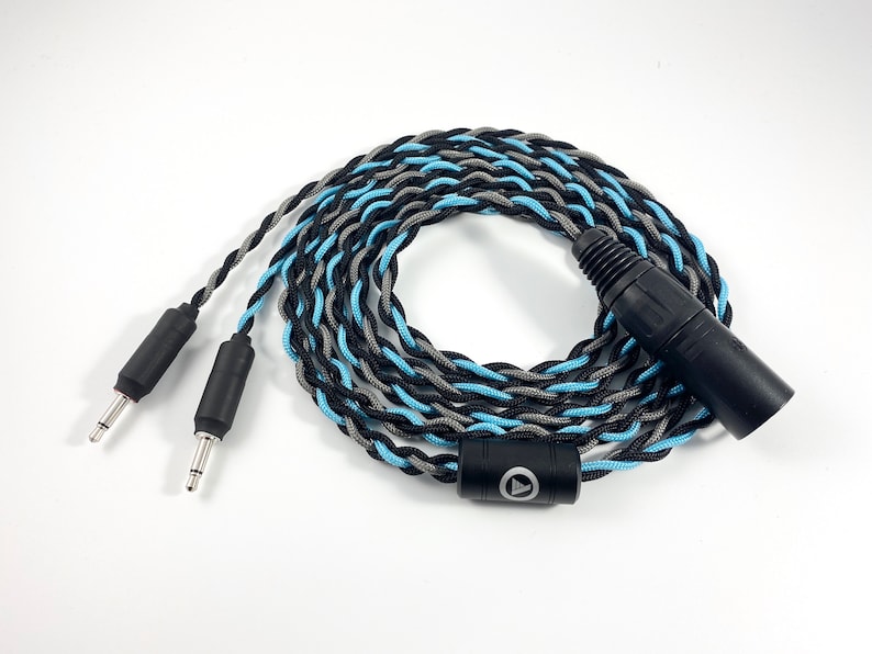 Dual 3.5mm OFC Headphone Cable Braided Customizable Colors Etsy