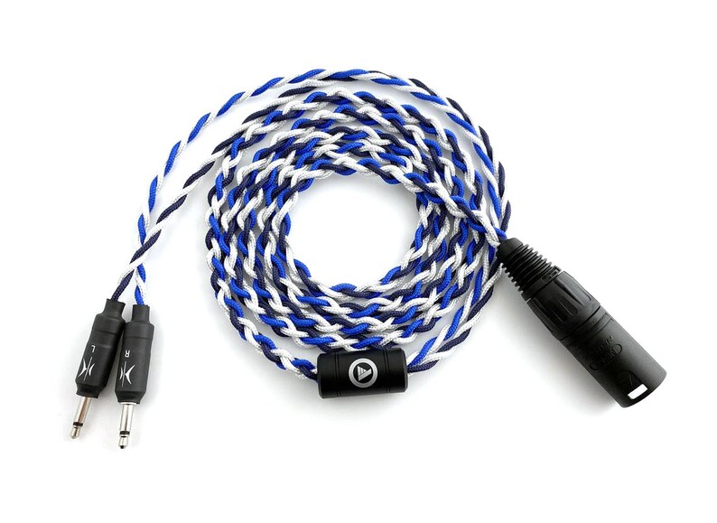 Dual 3.5mm OFC Headphone Cable Braided Customizable Colors Etsy