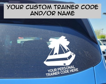 PoGo CUSTOM Gift with Personal Trainer Code Permanent Vinyl Decal
