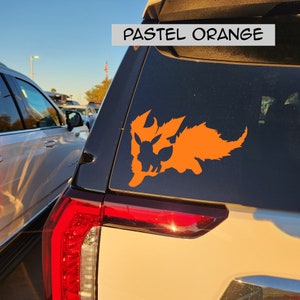 Flareon Eevee Inspired Evolution Permanent Vinyl Decal